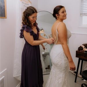 Plum colored midi/long dress. Worn once to a wedding